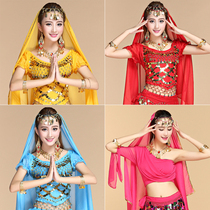 Belly dance veil headdress Indian dance costume costume decoration accessories special sunflower C head chain yarn