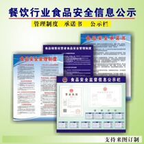 Food safety information bulletin board custom-made display service formula pvc system supervision catering license supervision and management