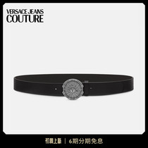(Early Spring New Products) VERSACE JEANS COUTURE Mens leather V word badger belt