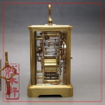 Gaston^French antique carriage clock holster clock with original holster full point and half point timekeeping function