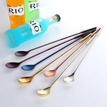 Stainless steel bar mixing spoon bar spoon bar bar cocktail drink mixing spoon household long handle stirring stick