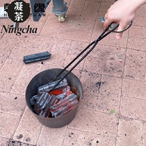 Korean stainless steel crowbar lifting tool picking stick baking net fork charcoal bowl screwdriver charcoal fire clip barbecue tongs carbon changer