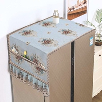 Refrigerator dust cover net red refrigerator cover cloth double door single door storage bag European-style refrigerator cloth cover