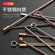 Stainless steel decorative cocktail wine label wine needle bar KTV fruit label Martini olive needle bartending stick