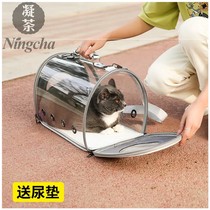 Pet backpack self-carrying small cat box Travel carrying chest French fighting Shiba inu Teddy go out bag adoption bag