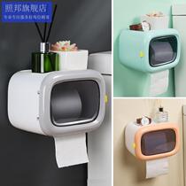 Toilet tissue box Toilet pumping paper box Toilet paper toilet paper roll paper tube placement rack Punch-free wall hanging waterproof