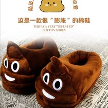 Emotional bag cotton slippers female creative gift indoor warm bag with sand sculpture wonderful funny poo slippers male Winter