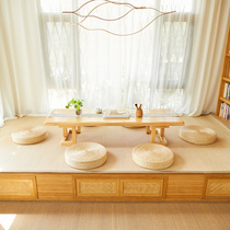 Custom Japanese-style bamboo woven carpet Bay window mat windowsill balcony tatami mat Tea ceremony Zen four seasons universal latex
