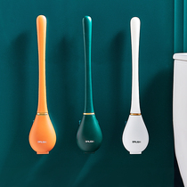 Silicone toilet brush household no dead corner washing toilet brush wall toilet brush toilet cleaning artifact hanging wall type