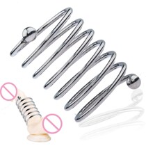 Stainless Steel Penis Dildo Ring Wave Thread Cock Rings Spri