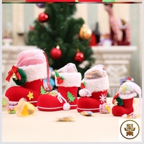Christmas gifts gift bags candy boots gift bags childrens toys Christmas accessories small boots candy cans box ornaments