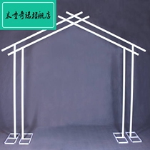 Wedding props wrought iron arches wedding stage background decorative doors geometric shelves outdoor wedding arrangements