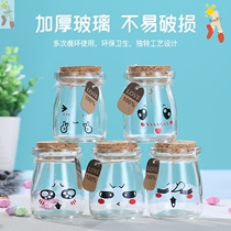 Exquisite small glass bottle transparent paper crane wish creative Lucky Star Valentines Day gift Large Decoration