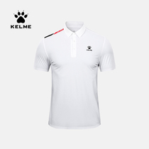 KELME Kalmi football sports polo shirt male summer fashion new turn-over T-shirt breathable quick dry short sleeves