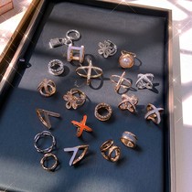 Screen buckle loop lazy functional scarf scarf ring corner buckle ring Korean edition simple anti-slip button dual-use decoration