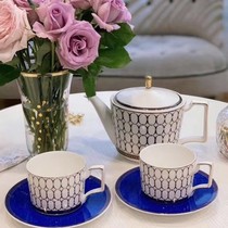 Wedgwood Wei Zhi live bone China Gold Pink New Year cup fall Coffee cup dish teapot set gift box