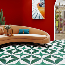 Light luxury style Moroccan vintage dark green tiles into the home bathroom kitchen balcony non-slip floor tiles residential tiles