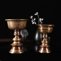 Nepal imports red copper-gold crisp oil lamp holder for lamp large number diameter 13cm One