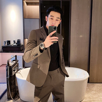  Yuppie handsome suit suit mens casual summer thin business professional formal jacket groom wedding suit