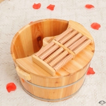 Foot bath barrel reflexology Household small solid wood girl reflexology basin suitable for simple bedroom 40 tub plus 40cm