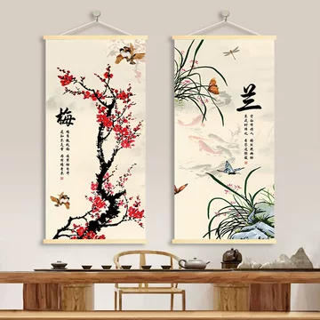 梅兰竹菊挂画-梅兰竹菊挂画促销价格、梅兰竹菊挂画品牌- 淘宝
