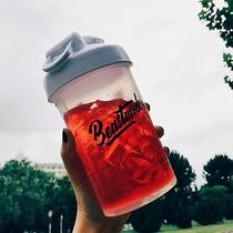 High-grade protein powder shake cup Fitness men and women portable sports cup scale stirring milkshake cup niche design