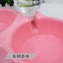 Dog Basin Cat Bowl Pet Double Bowl Automatic Drinking Cat Water Bowl Dog Food Basin Anti-Peppy Dog Supplies Grand Total
