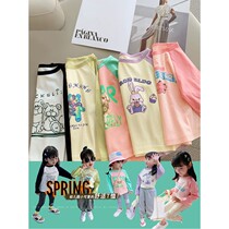 Hong Kong pretty girl girl T-shirt 2021 new spring and autumn baby cartoon cotton compassionate children Foreign style base shirt