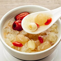 Gutian silver ear soup material lotus seed Lily red jujube wolfberry soup 180g rock sugar red date peach gum longan dry combination