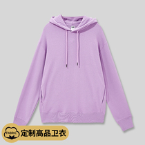 Pure cotton sweater custom hooded pullover men and women autumn and winter loose off the shoulder custom embroidery logo youth tide brand clothes