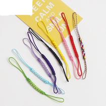 Wind mobile phone short lanyard wrist pendant pendant jewelry hand-woven rope chain key U disk hanging