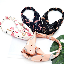 Flamingo ~ Ins Goddess Holiday floral headdress Hair Accessories Bikini Swimsuit Accessories Cute Girl Cartoon Hair Band Headwear