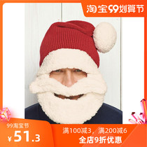 Beard Christmas hat Santa hat cosplay Santa Claus Big Beard Unremovable Velcro