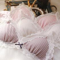 New Day Series Triangle Cups Bra Suit Comfort Breathable Sleep Lace No Steel Ring Bra Womens Underwear Briefs