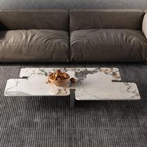 Light Lavish Rockboard Tea Table TV Cabinet Combo-style modern minimalist Living room Creative tea table marble Alien tea table