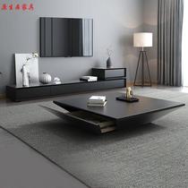 Italian Solid Wood Tea Table Nordic TV Cabinet Modern Minima Special-shaped Creative Storage Living-room Small Family TV Ground Cabinet