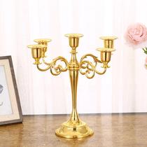 Eurostyle Metal Candleholder Creativity Retro Hotel Home Dining Table Hem Wedding Romantic Triple-top Five Wax Candle Holders