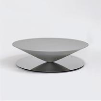 Light extravagant minimalist metal small family style living room personality tea table mirror stainless steel cone shaped plate room round tea table