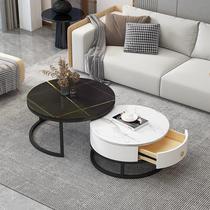 Rock plate tea table modern living room sofa edge a few simple little round tables ins creative small round table tennis red combined tea table