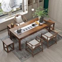 New Chinese Solid Wood Tea Table Office Talks Zen tea table Tea Table Living Room Log Tea Table Chairs Tea Art Table