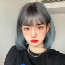 Wig female summer short section net red comic bangs bobble head short hair lisa with the same clavicle from the natural full head cover style