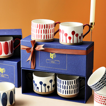 Japan-style Couple Mark Cup Coffee Cup Newlywed Cups A Pair Of Ceramic Cups Gift Boxes To Cup Wedding Gift Companion Gift