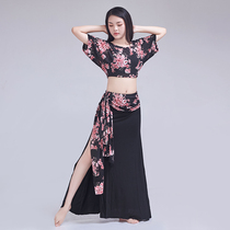 Butterfly new summer belly dance costume Oriental dance sexy suit set thin size performance clothes