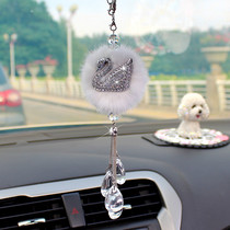Womens car pendant creative crystal high-grade mink hair fashion atmospheric jewelry car pendant car pendant