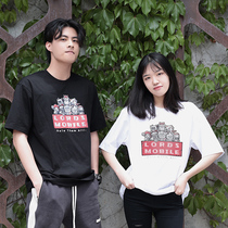 IGG official Kingdom era cute hero appeared T-shirt summer new men and women loose breathable black and white couple