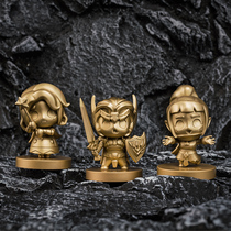 IGG official Kingdom era copper master custom all copper Q version hero hand model doll ornaments cartoon