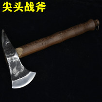Dragon Springs handcrafted with domestic commercial axe type decapitated knife decapitated with bone head ribs in the wild felling with tree axe