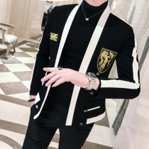 Tide brand suit mens coat 2021 Korean fashion slim casual small suit fashion show flower long sleeve jacket jacket