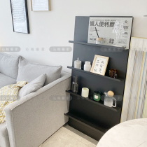 Medieval bookshelf metal against the wall landing magazine rack cosmetics jewelry display cabinet Net red ins multi-layer shelf