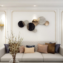 Modern guest restaurant sofa background wall decoration pendant master bedroom bedside wall creative wrought iron wall decoration